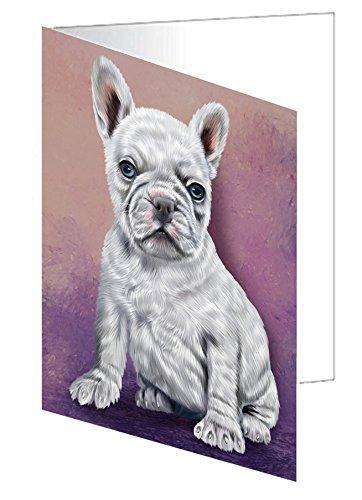 French Bulldogs Puppy Dog Handmade Artwork Assorted Pets Greeting Cards and Note Cards with Envelopes for All Occasions and Holiday Seasons