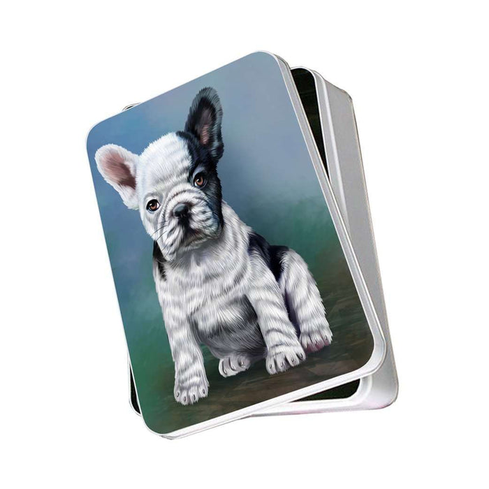 French Bulldogs Puppy Dog Photo Storage Tin