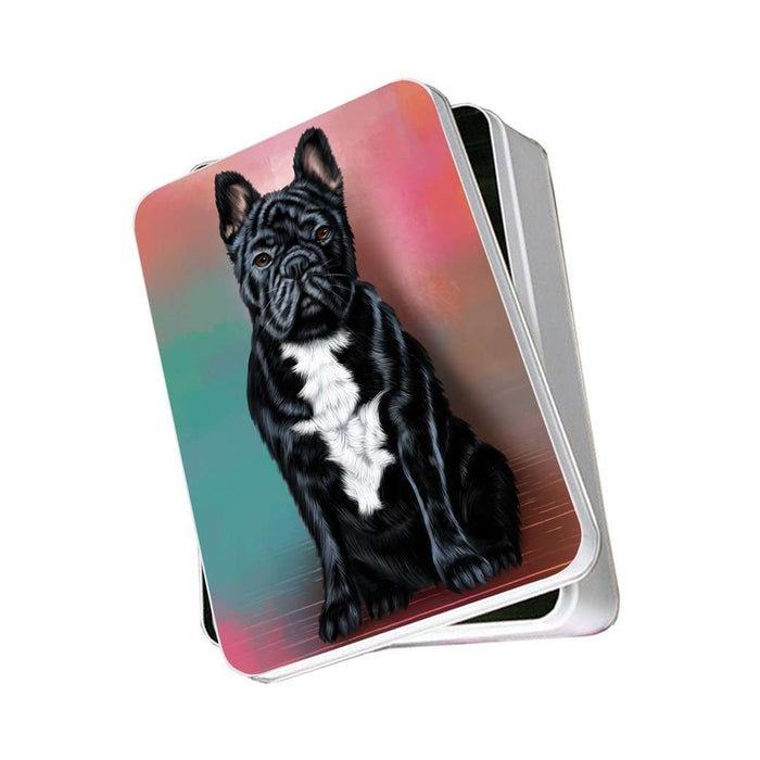 French Bulldogs Puppy Dog Photo Storage Tin