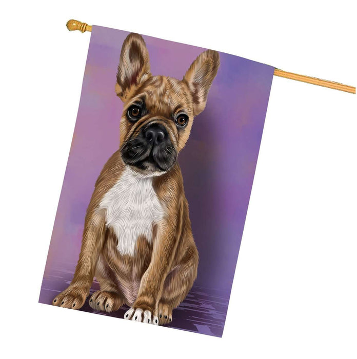 French Bulls Puppy Dog House Flag