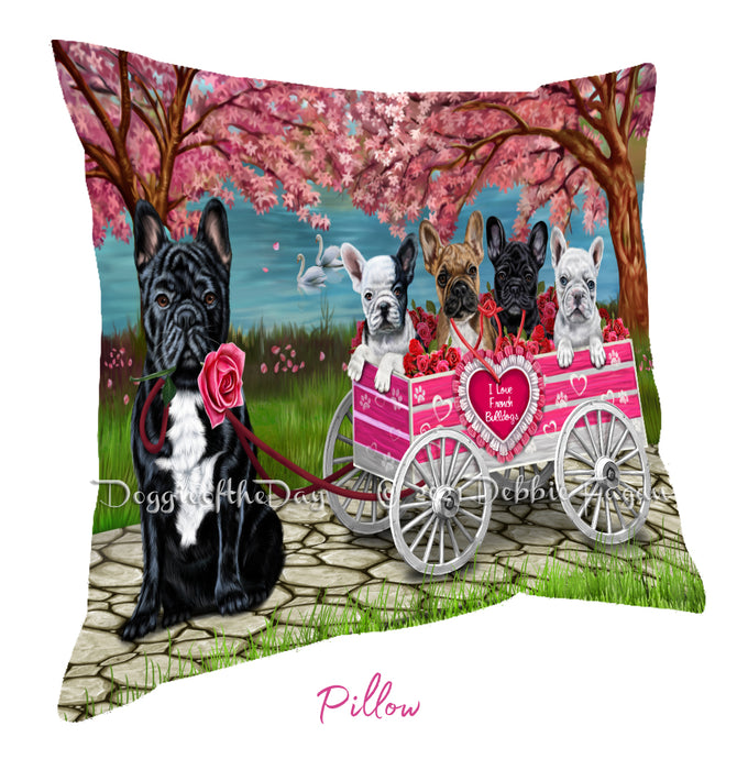 Mother's Day Gift Basket French Bulldogs Blanket, Pillow, Coasters, Magnet, Coffee Mug and Ornament
