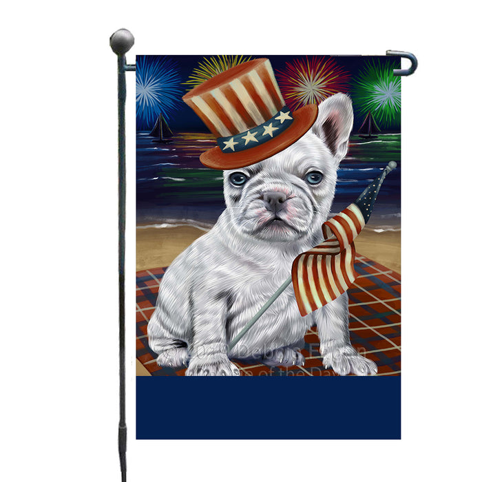 Personalized 4th of July Firework French Bulldog Custom Garden Flags GFLG-DOTD-A57913