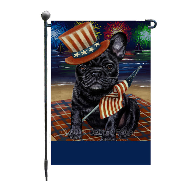Personalized 4th of July Firework French Bulldog Custom Garden Flags GFLG-DOTD-A57914