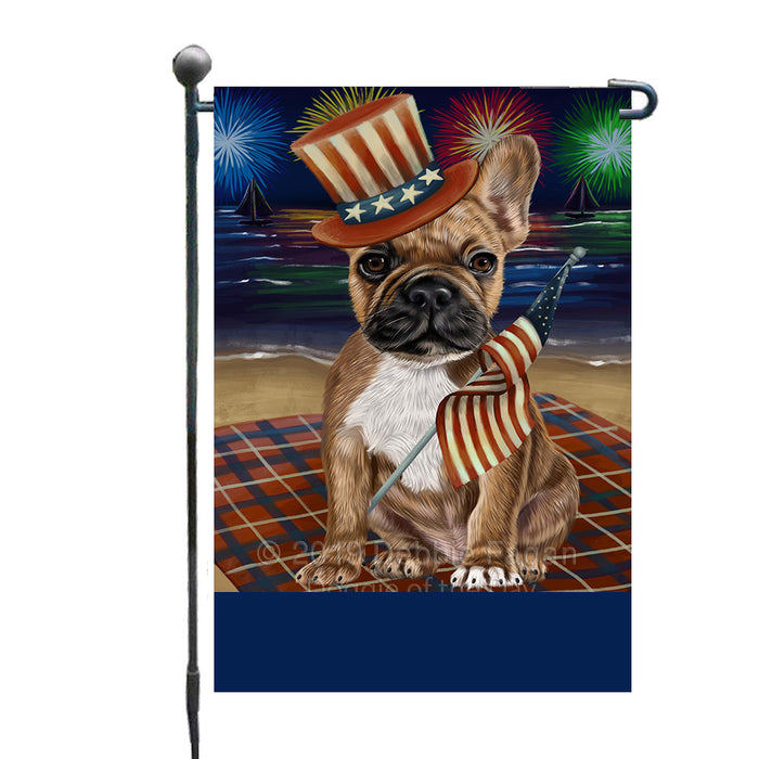 Personalized 4th of July Firework French Bulldog Custom Garden Flags GFLG-DOTD-A57915