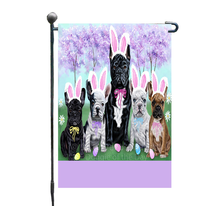 Personalized Easter Holiday French Bulldogs Custom Garden Flags GFLG-DOTD-A58860