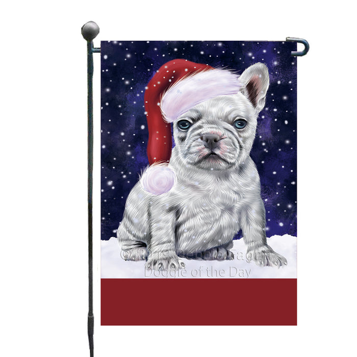 Personalized Let It Snow Happy Holidays French Bulldog Custom Garden Flags GFLG-DOTD-A62352