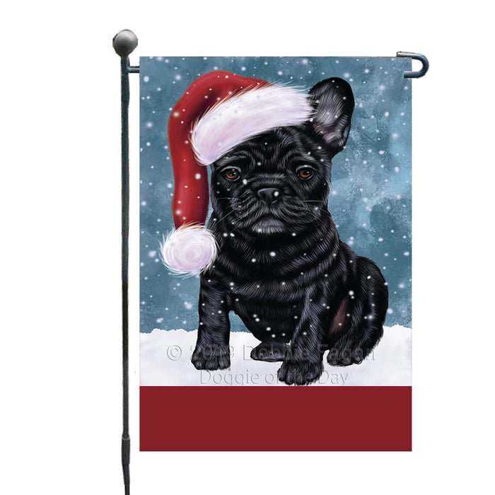 Personalized Let It Snow Happy Holidays French Bulldog Custom Garden Flags GFLG-DOTD-A62353