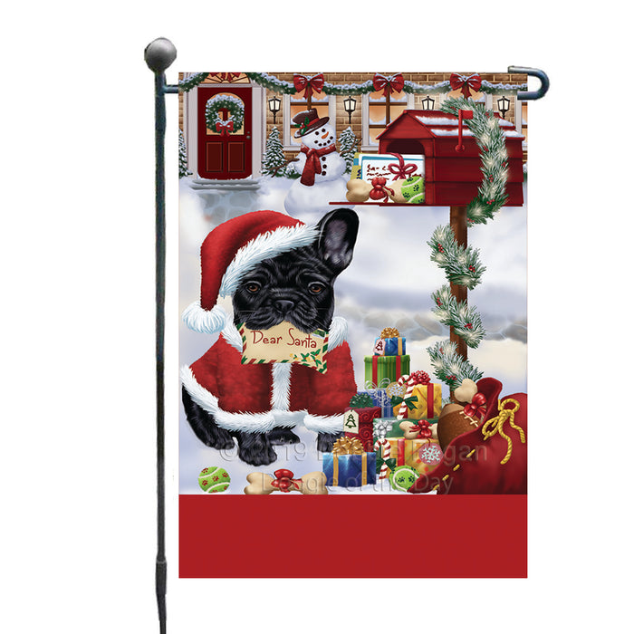 Personalized Happy Holidays Mailbox French Bulldog Christmas Custom Garden Flags GFLG-DOTD-A59932