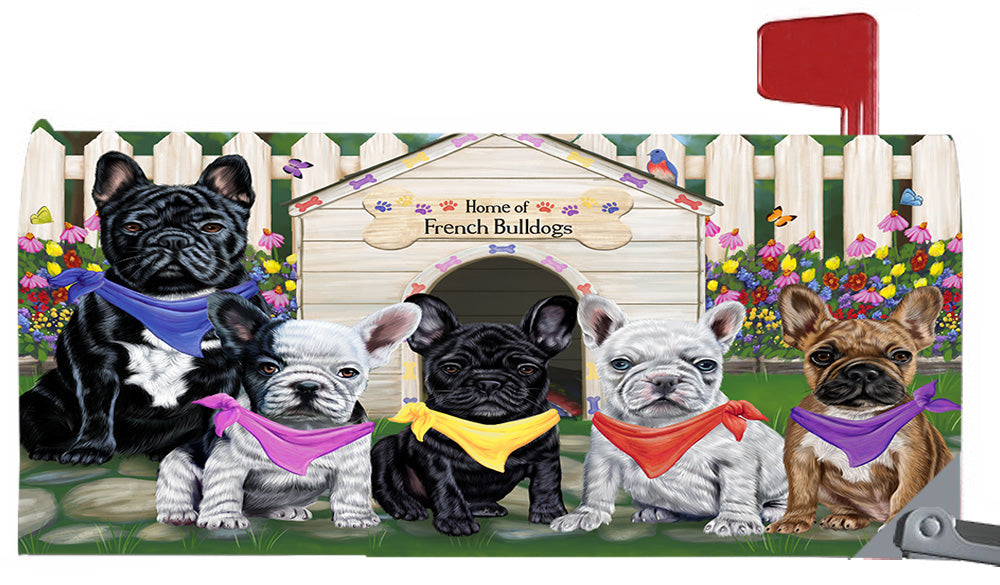 Spring Dog House French Bulldogs Magnetic Mailbox Cover MBC48643