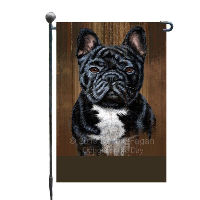 Personalized Rustic French Bulldog Custom Garden Flag GFLG63514