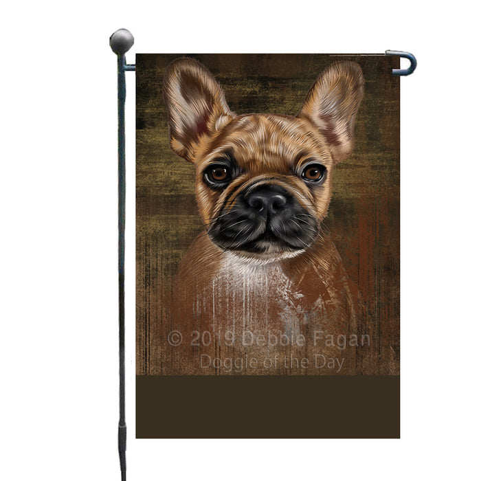 Personalized Rustic French Bulldog Custom Garden Flag GFLG63515