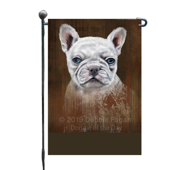 Personalized Rustic French Bulldog Custom Garden Flag GFLG63516