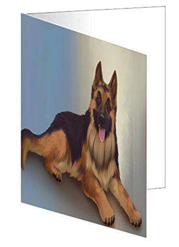 German Shepherd Adult Dog Handmade Artwork Assorted Pets Greeting Cards and Note Cards with Envelopes for All Occasions and Holiday Seasons