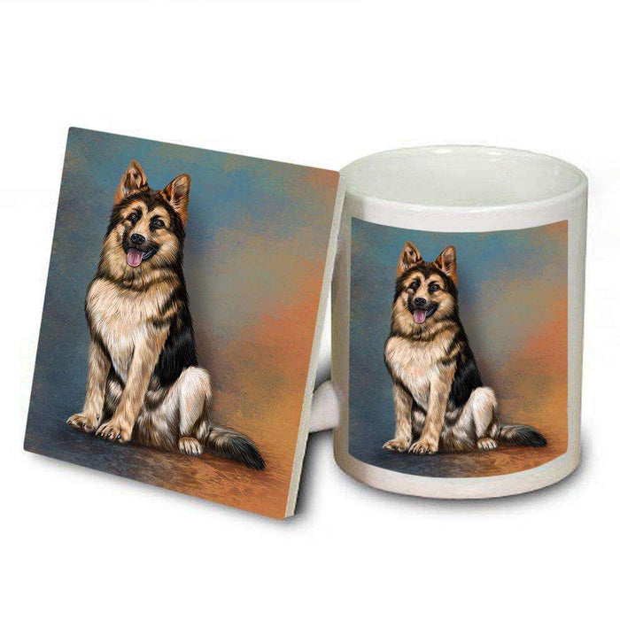 German Shepherd Adult Dog Mug and Coaster Set