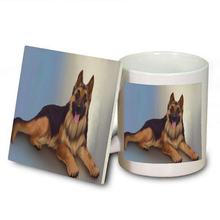 German Shepherd Adult Dog Mug and Coaster Set