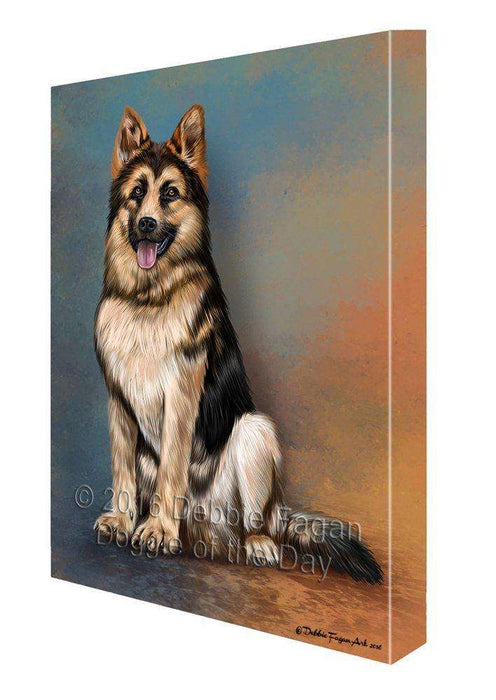 German Shepherd Adult Dog Painting Printed on Canvas Wall Art