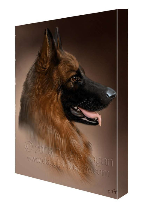 German Shepherd Dog Art Portrait Print Canvas