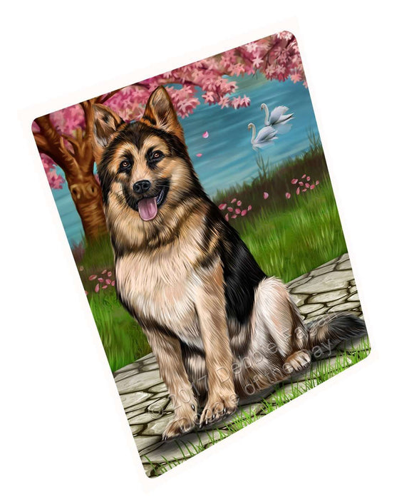 German Shepherd Dog Art Portrait Print Woven Throw Sherpa Plush Fleece Blanket
