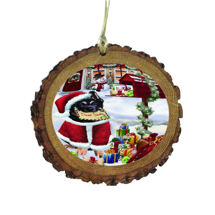 German Shepherd Dog Dear Santa Letter Christmas Holiday Mailbox Wooden Christmas Ornament WOR49045