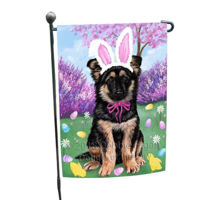 German Shepherd Dog Easter Holiday Garden Flag GFLG49058