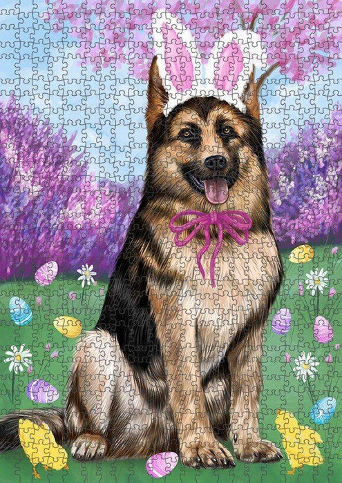 German Shepherd Dog Easter Holiday Puzzle with Photo Tin PUZL50007