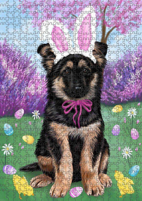 German Shepherd Dog Easter Holiday Puzzle with Photo Tin PUZL50013