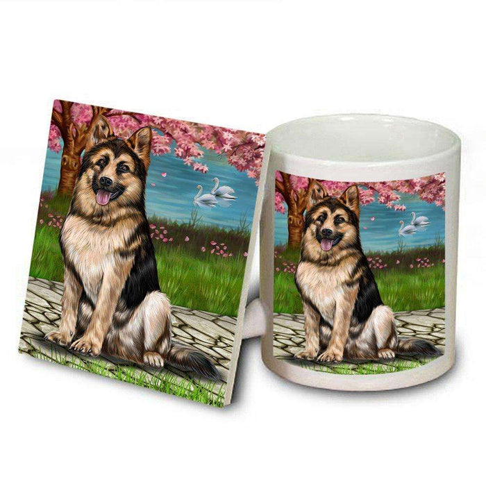 German Shepherd Dog Mug and Coaster Set