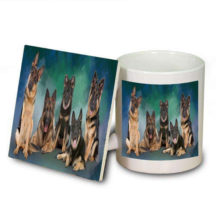 German Shepherd Dog Mug and Coaster Set