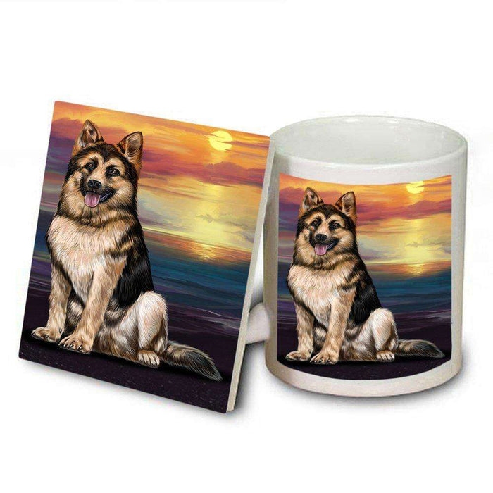 German Shepherd Dog Mug and Coaster Set