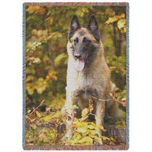 German Shepherd Dog Woven Throw Blanket 54 x 38
