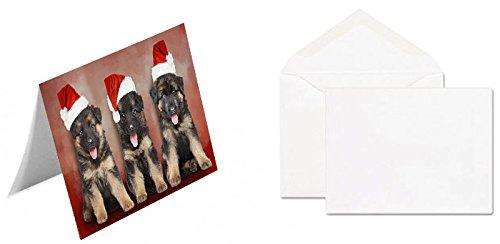 German Shepherd Puppies Dog Handmade Artwork Assorted Pets Greeting Cards and Note Cards with Envelopes for All Occasions and Holiday Seasons