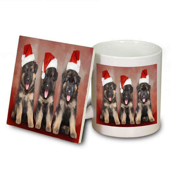 German Shepherd Puppies Dog Mug and Coaster Set