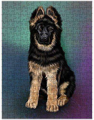 German Shepherd Puppy Dog Puzzle with Photo Tin