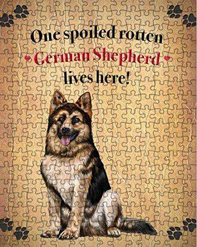 German Shepherd Spoiled Rotten Dog Puzzle with Photo Tin