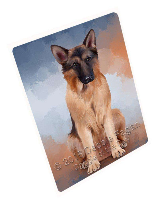 German Shepherds Dog Art Portrait Print Woven Throw Sherpa Plush Fleece Blanket D158