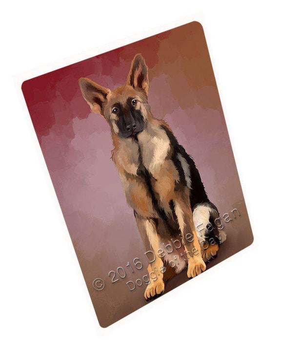 German Shepherds Dog Art Portrait Print Woven Throw Sherpa Plush Fleece Blanket D162