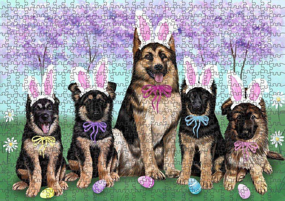 German Shepherds Dog Easter Holiday Puzzle with Photo Tin PUZL50010