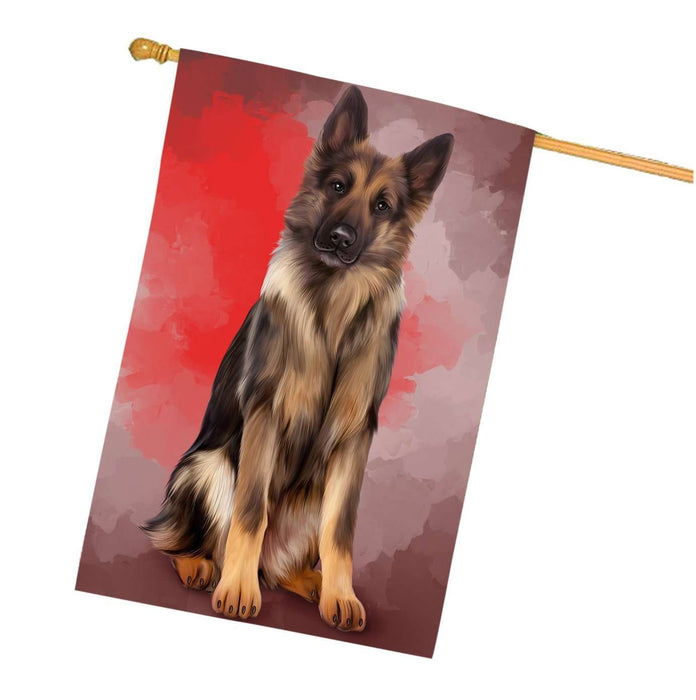 German Shepherds Dog House Flag