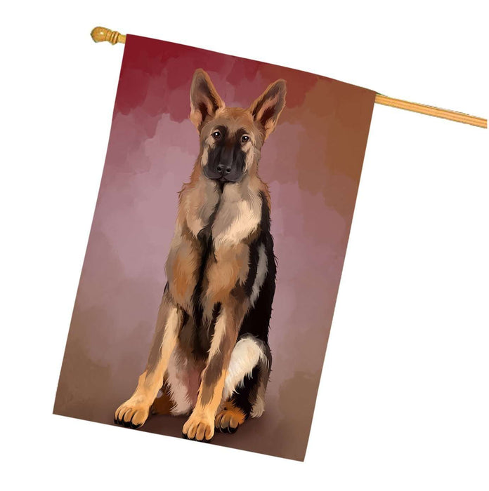 German Shepherds Dog House Flag