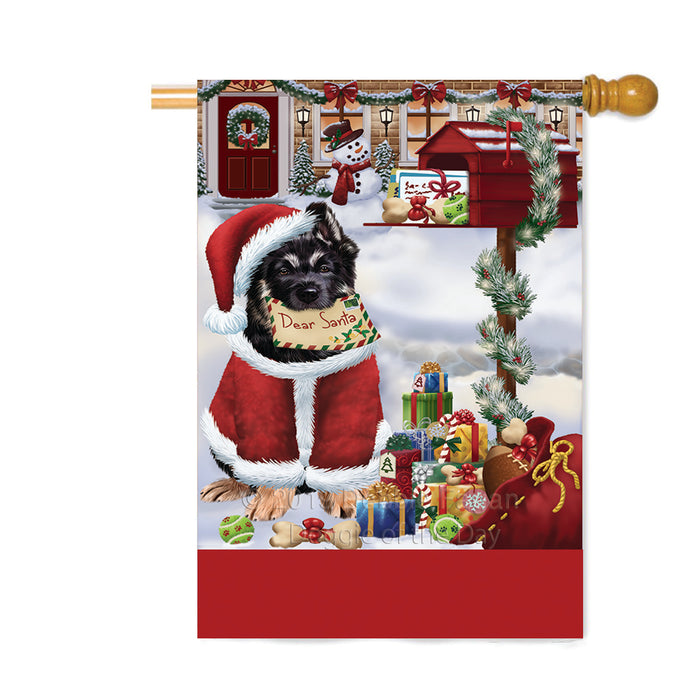 Personalized Happy Holidays Mailbox German Shepherd Dog Christmas Custom House Flag FLG-DOTD-A59989