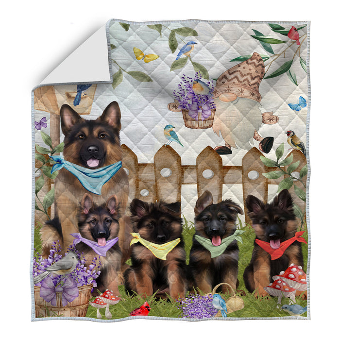 German Shepherd Quilt: Explore a Variety of Bedding Designs, Custom, Personalized, Bedspread Coverlet Quilted, Gift for Dog and Pet Lovers