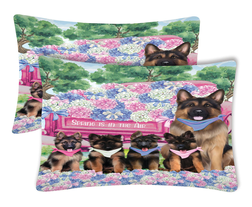 German Shepherd Pillow Case: Explore a Variety of Personalized Designs, Custom, Soft and Cozy Pillowcases Set of 2, Pet & Dog Gifts