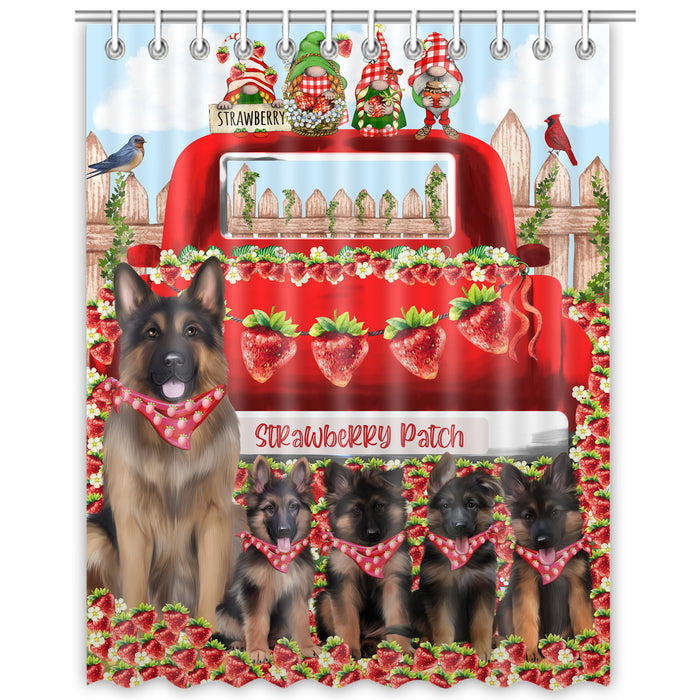 German Shepherd Shower Curtain, Personalized Bathtub Curtains for Bathroom Decor with Hooks, Explore a Variety of Designs, Custom, Pet Gift for Dog Lovers