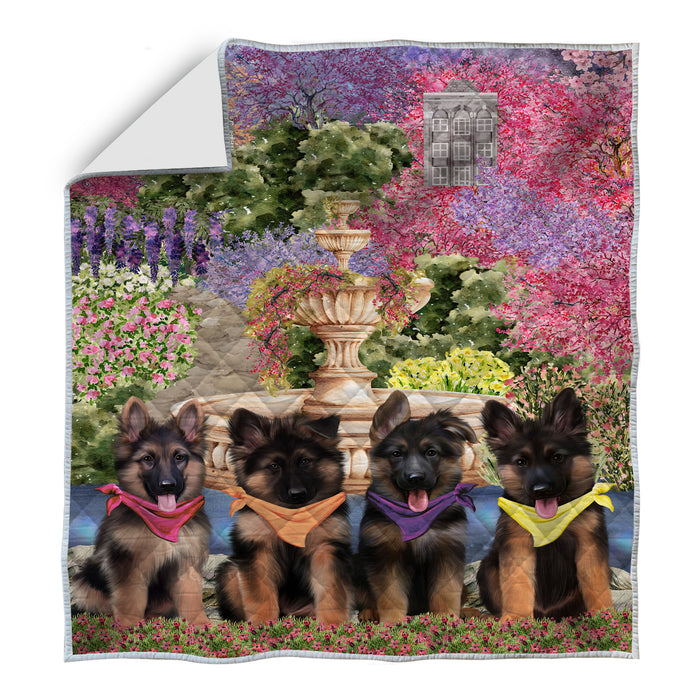 German Shepherd Bedspread Quilt, Bedding Coverlet Quilted, Explore a Variety of Designs, Personalized, Custom, Dog Gift for Pet Lovers