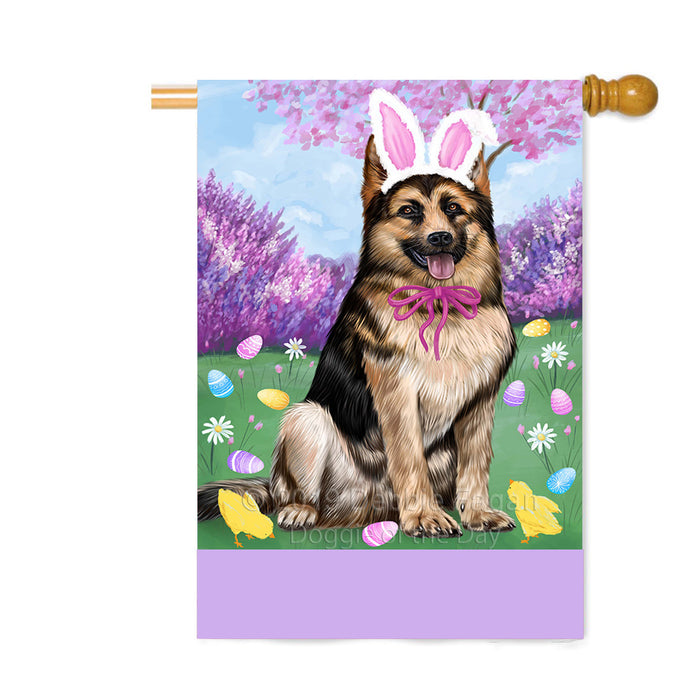 Personalized Easter Holiday German Shepherd Dog Custom House Flag FLG-DOTD-A58920