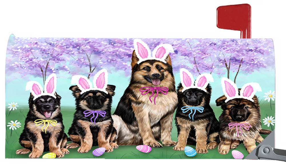 Easter Holidays German Shepherd Dogs Magnetic Mailbox Cover MBC48397