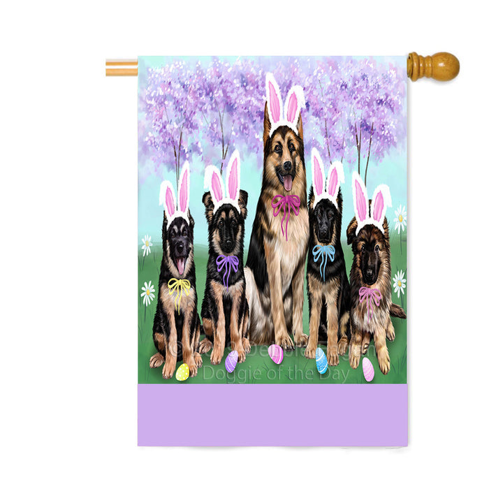 Personalized Easter Holiday German Shepherd Dogs Custom House Flag FLG-DOTD-A58921