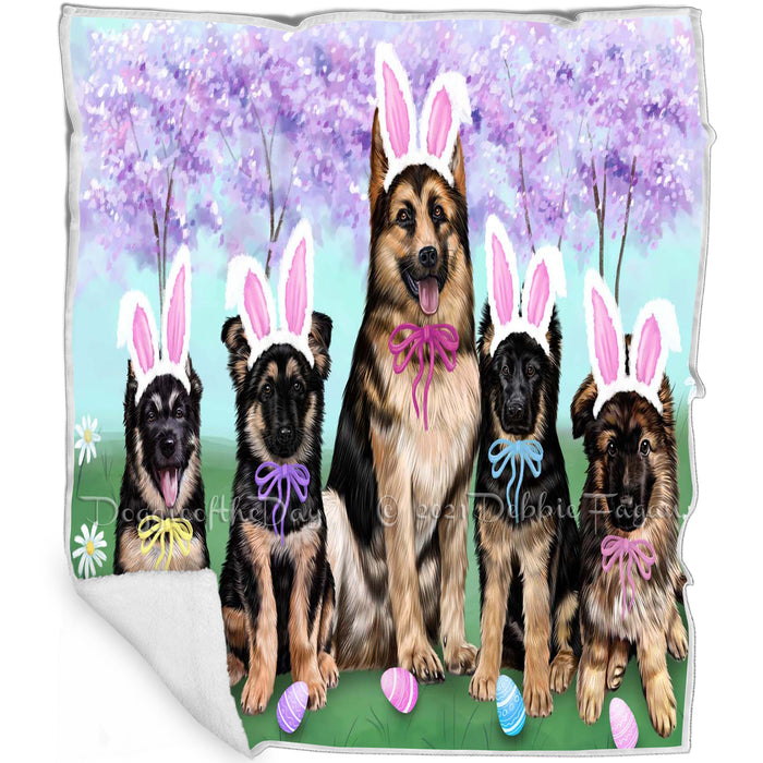 German Shepherds Dog Easter Holiday Blanket BLNKT57936
