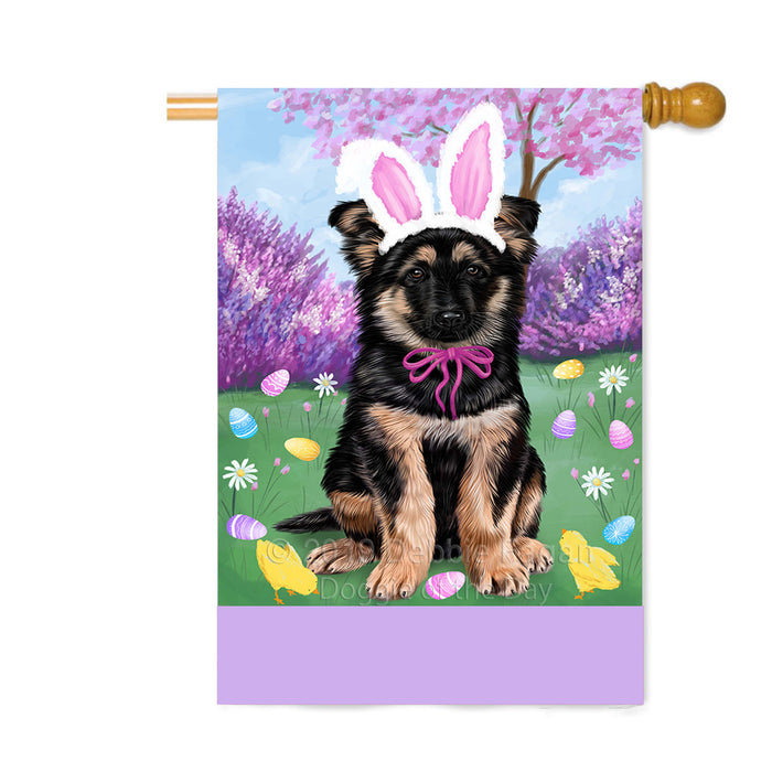Personalized Easter Holiday German Shepherd Dog Custom House Flag FLG-DOTD-A58922
