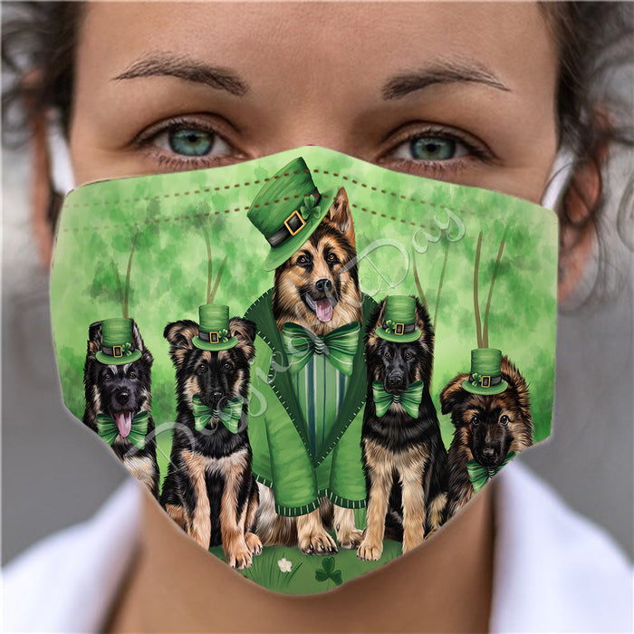 St. Patricks Day Irish German Shepherd Dogs Face Mask FM50153